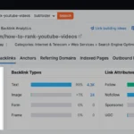 YouTube backlink analysis. Video SEO strategies. YouTube ranking factors. Backlink profile evaluation. Video engagement metrics. YouTube channel optimization.